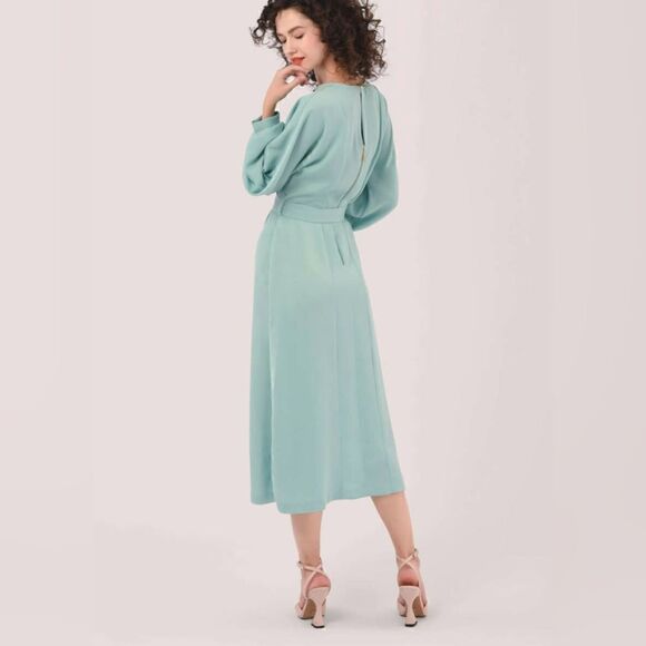 EUC CLOSET London MINT KIMONO MIDI DRESS - Picture 2 of 4